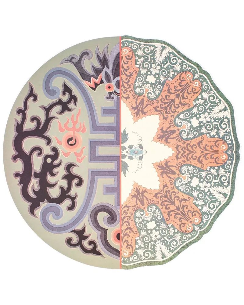 Seletti Set aus sechs Tischsets im Hybrid-Design - Grün Grün