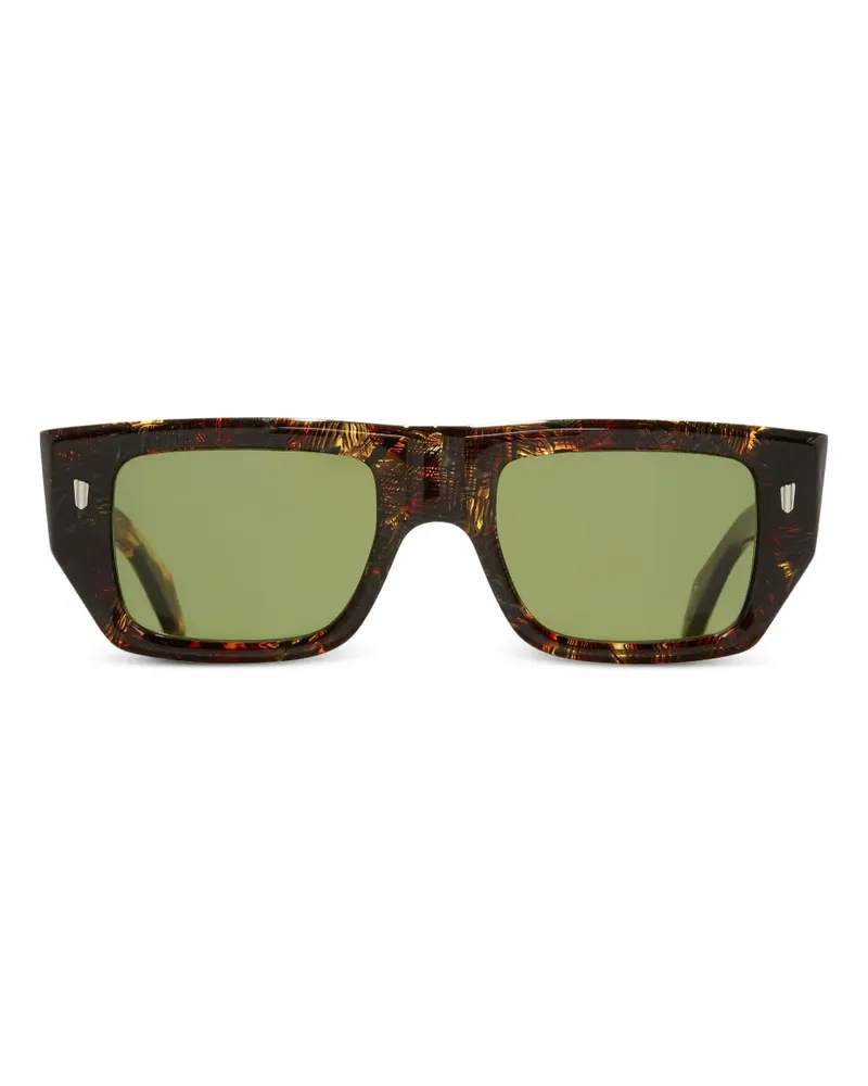 Cutler and Gross Eckige 1413 Sonnenbrille mit Palmen - Braun Braun