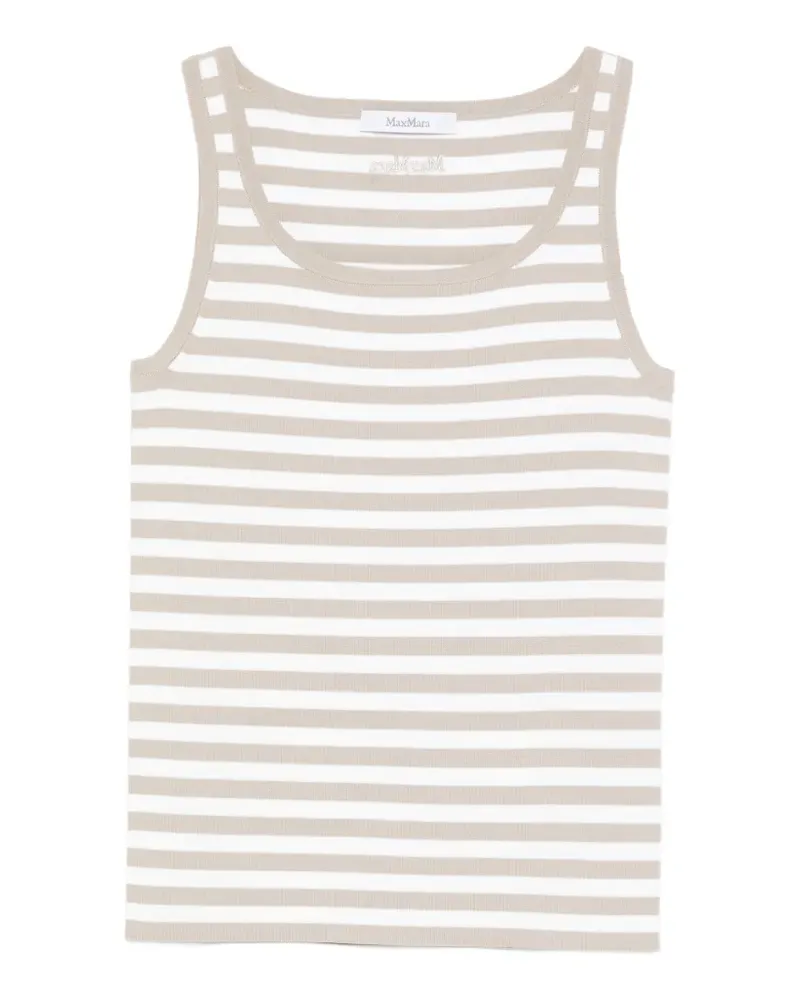 Max Mara Cippo striped top - Nude Nude