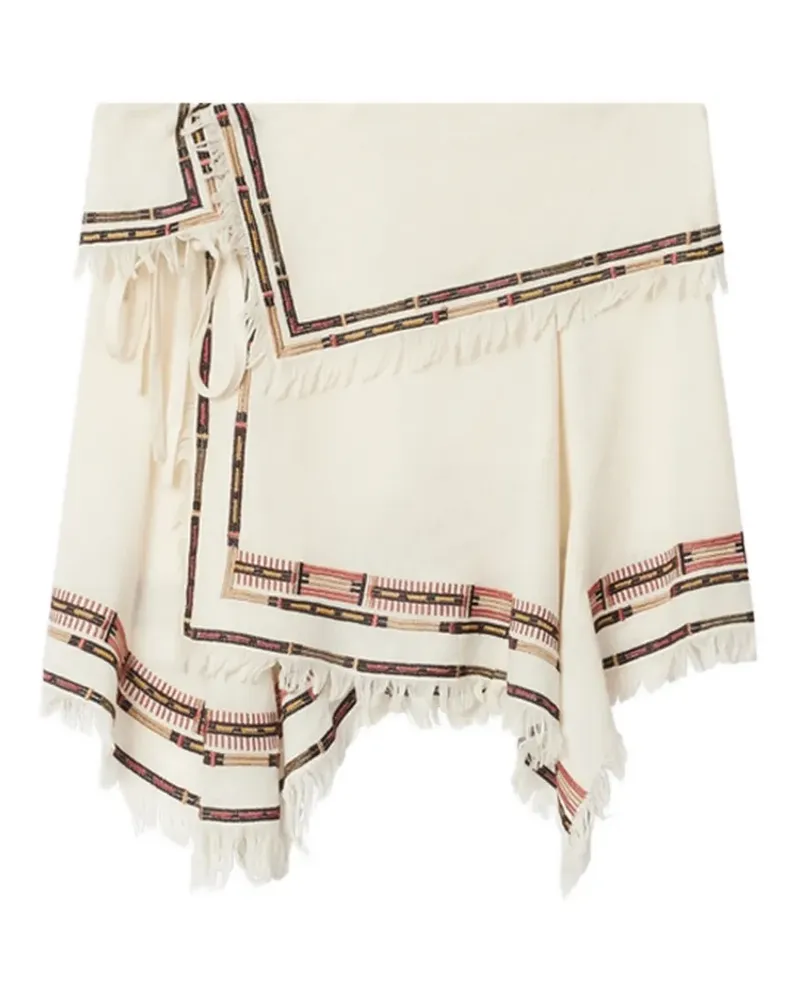 Isabel Marant Bestickter Feriel Rock mit Fransen - Nude Nude
