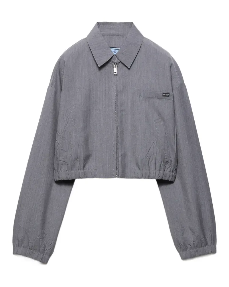 Prada Blousonjacke aus leichtem Mohair - Grau Grau