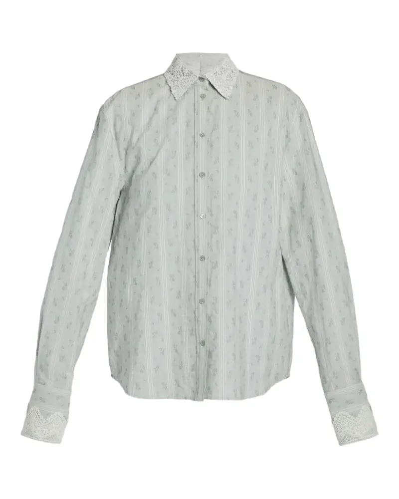 Erdem lace-appliqué shirt - Grau Grau
