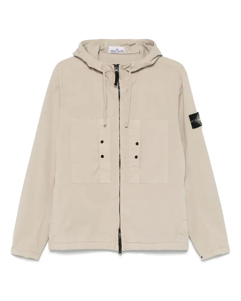 Stone Island Jacke mit Kompass-Patch - Nude Nude