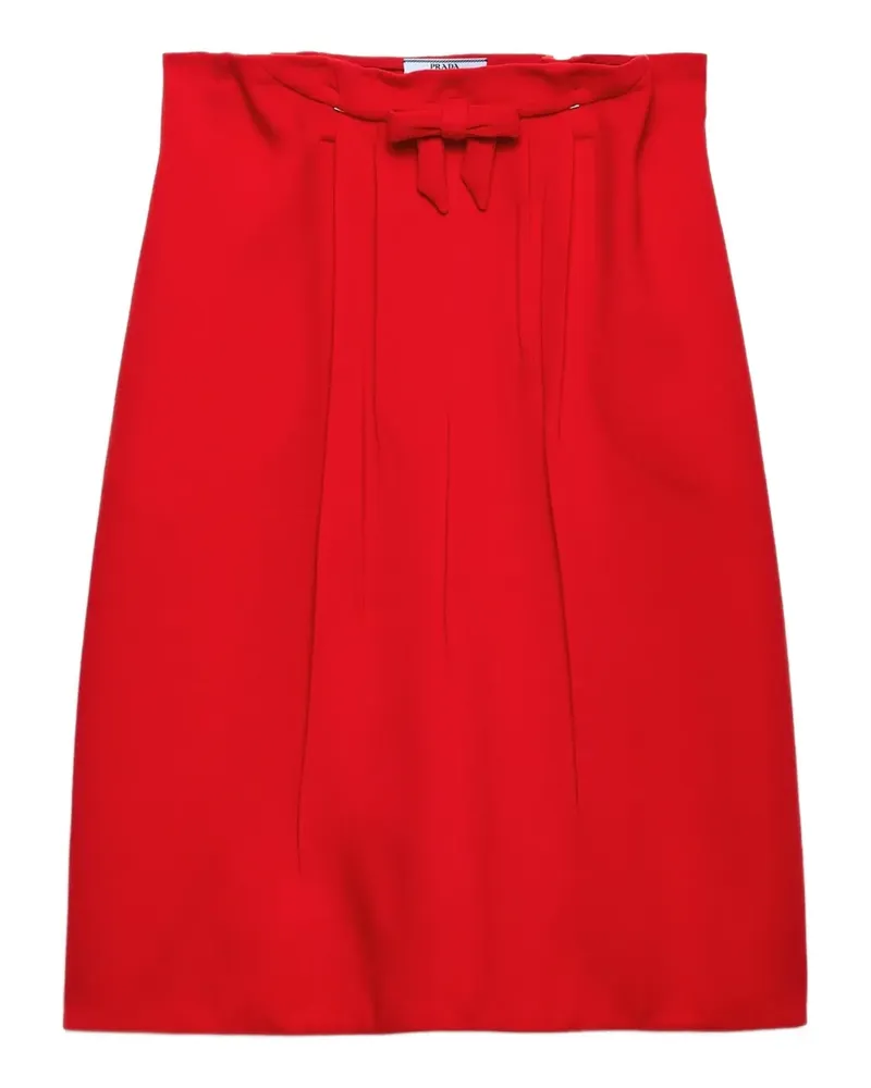 Prada Midirock mit Falten - Rot Rot