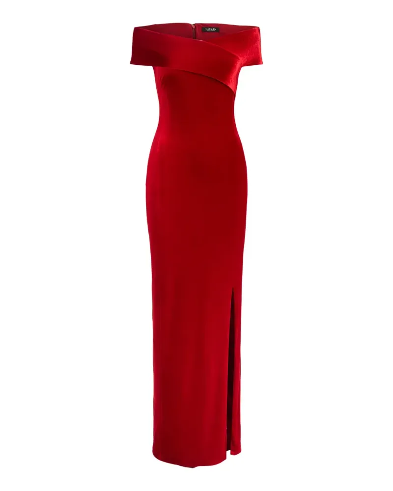 Ralph Lauren Schulterfreies Kleid aus Samt - Rot Rot
