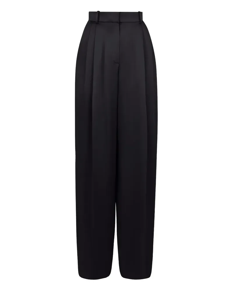 Nina Ricci Hose aus Satin - Schwarz Schwarz
