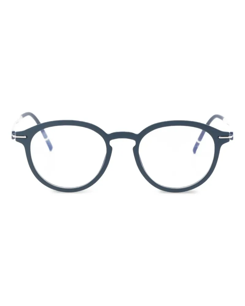 Silhouette Brille mit rundem Gestell - Blau Blau