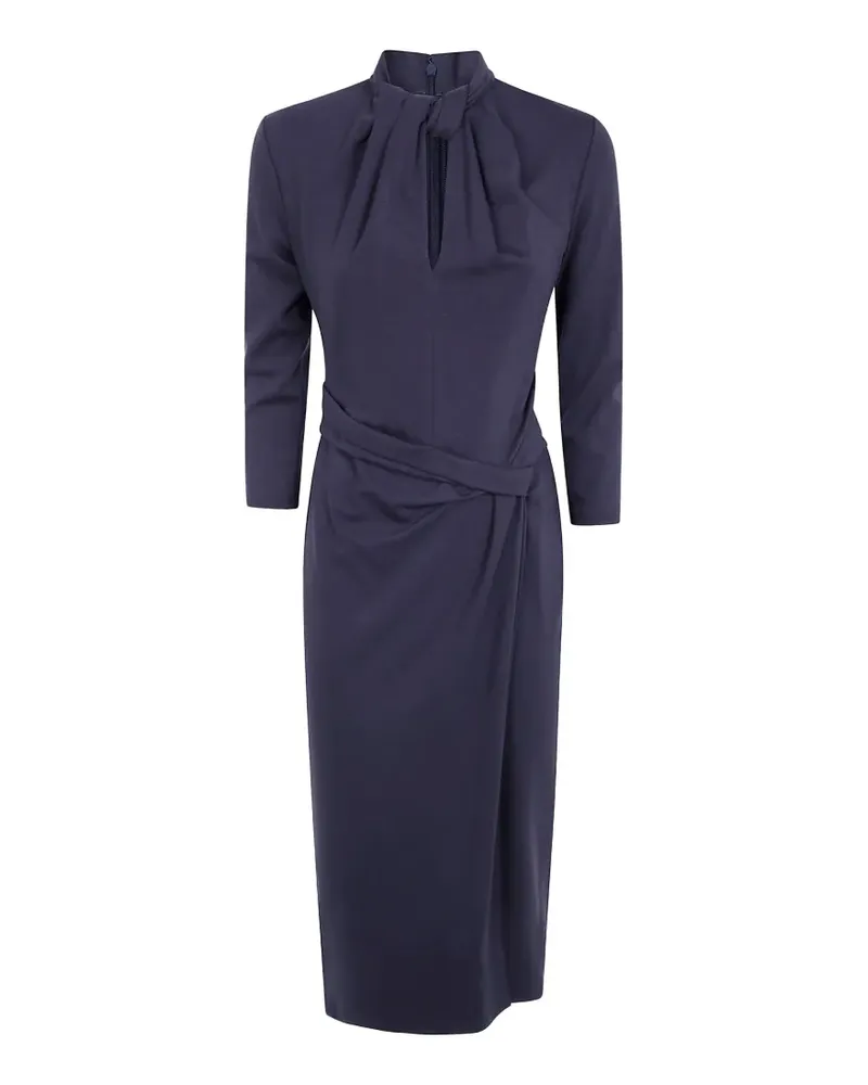 Giorgio Armani gathered knotted-neck midi dress - Schwarz Schwarz
