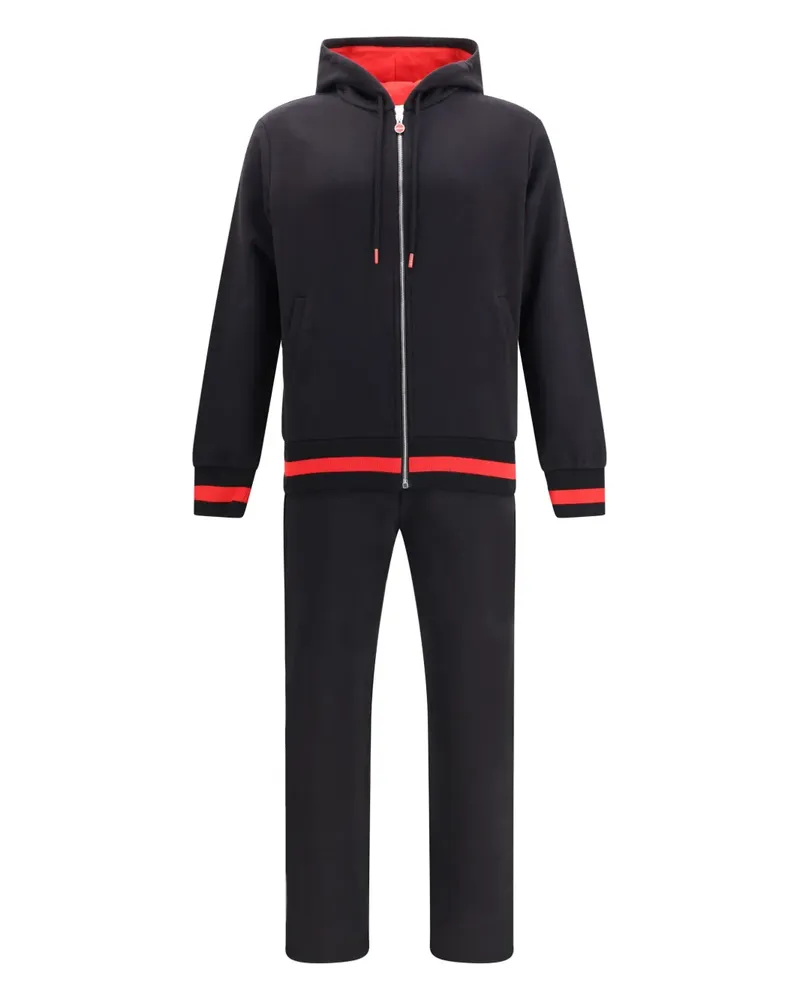Kiton hooded zip-up tracksuit - Schwarz Schwarz