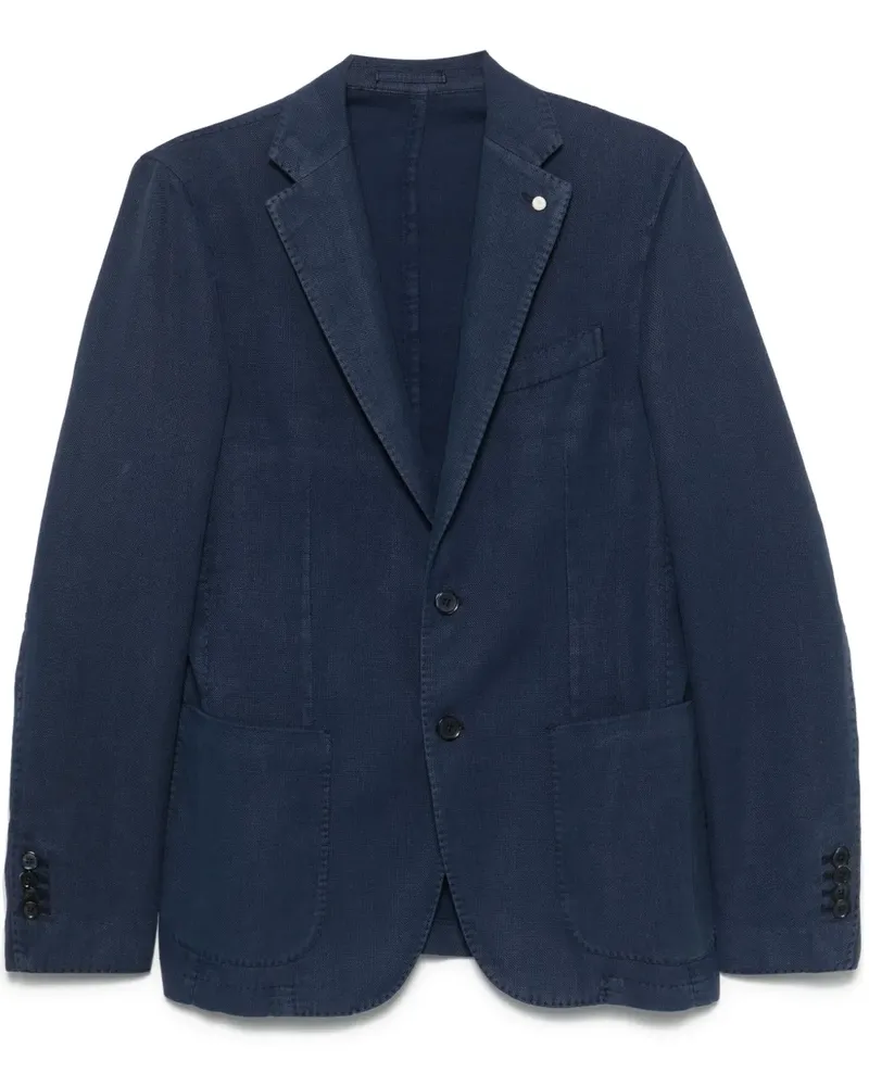 Luigi Bianchi Mantova Einreihiges Sakko - Blau Blau