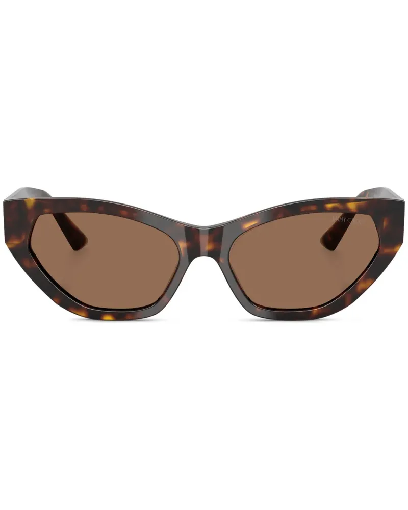 Jimmy Choo Sonnenbrille mit Logo-Print - Braun Braun