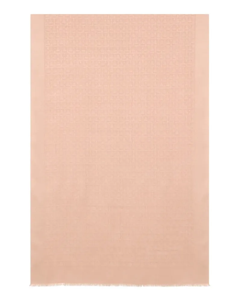 Ferragamo Gancini-Schal mit Jacquard-Logo - Nude Nude