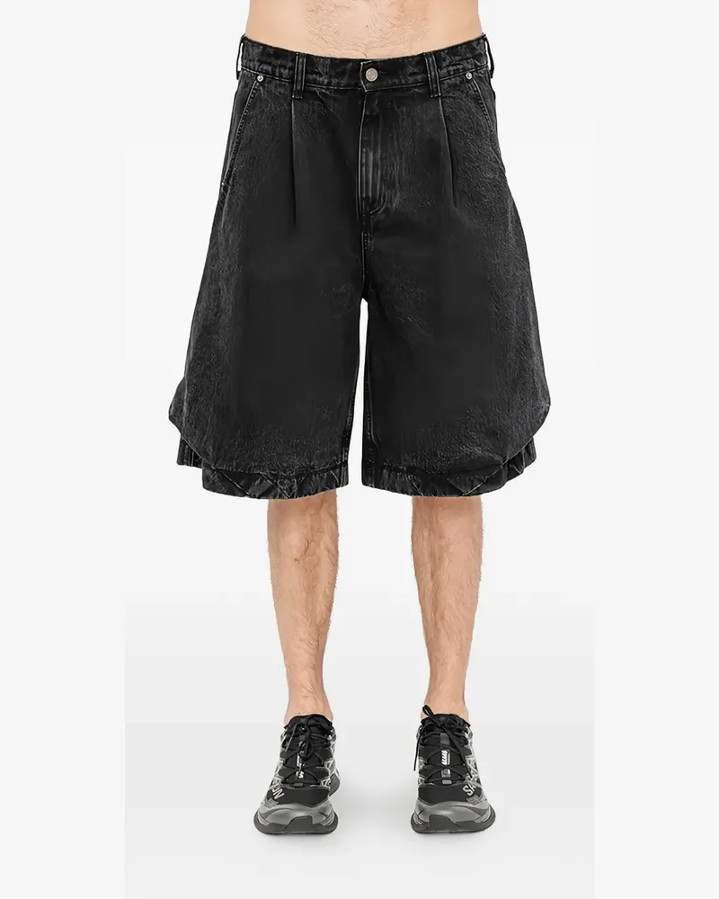 SONGZIO Bias Drape shorts - Schwarz Schwarz