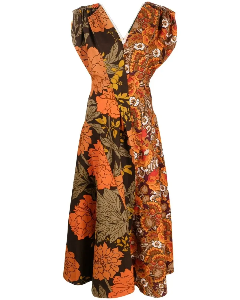 Colville Expressionist Kleid mit blumigem Print - Orange Orange