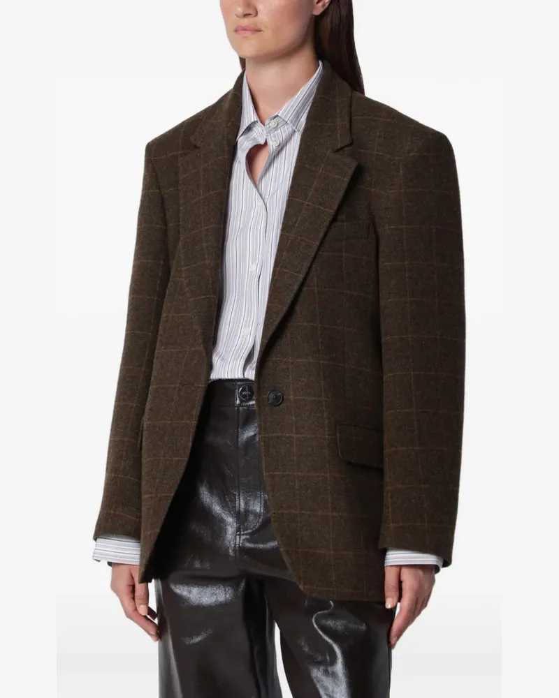 Róhe oversized checked virgin wool blazer - Braun Braun