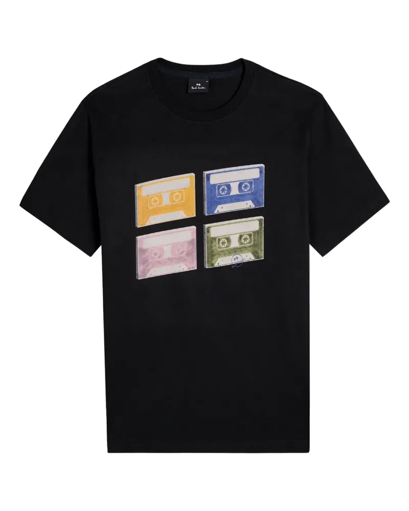 Paul Smith T-Shirt mit Tapes-Print - Schwarz Schwarz