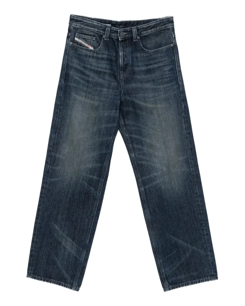 Diesel Ausgeblichene D-Macro-FSJ Straight-Leg-Jeans - Blau Blau