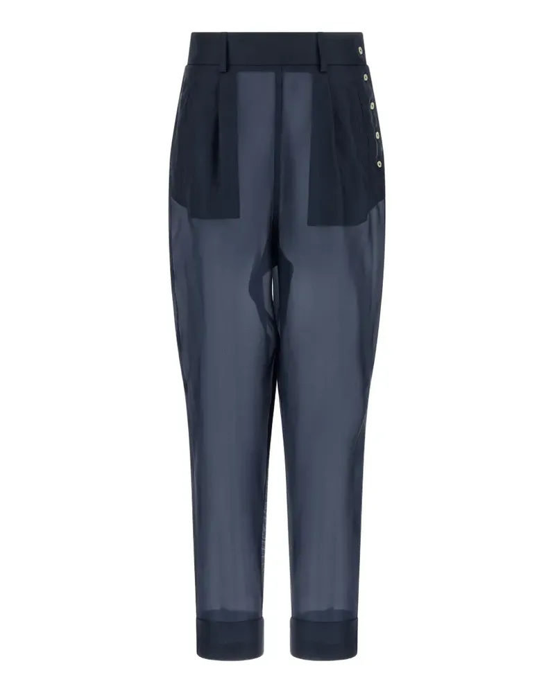 Jejia Giulio semi-transparent trousers - Blau Blau