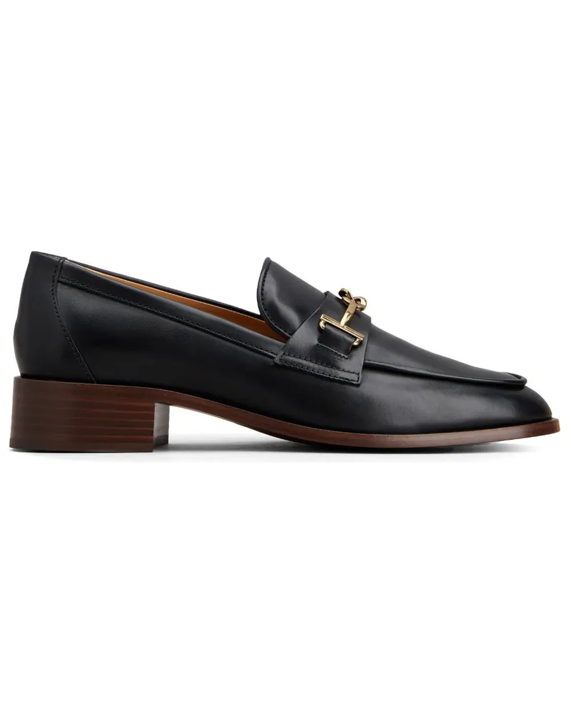 TOD'S Loafer mit Logo-Schild - Schwarz Schwarz