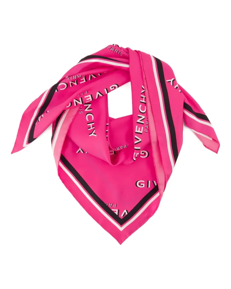 Givenchy Shadow logo-print scarf - Rosa Rosa