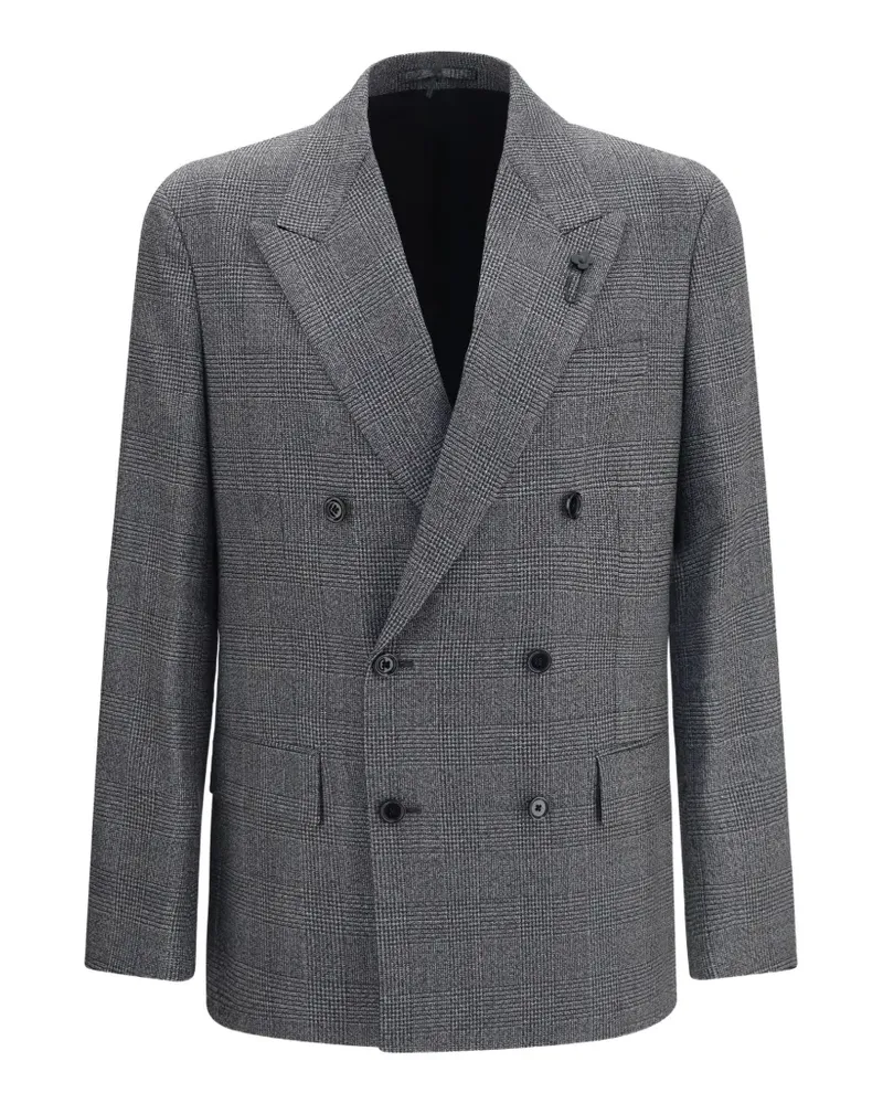 LARDINI double-breasted wool blazer - Grau Grau