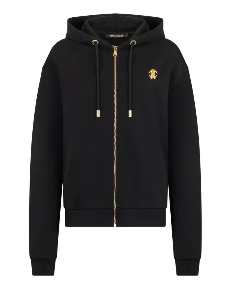 Roberto Cavalli Flaming Rose Kapuzenjacke - Schwarz Schwarz