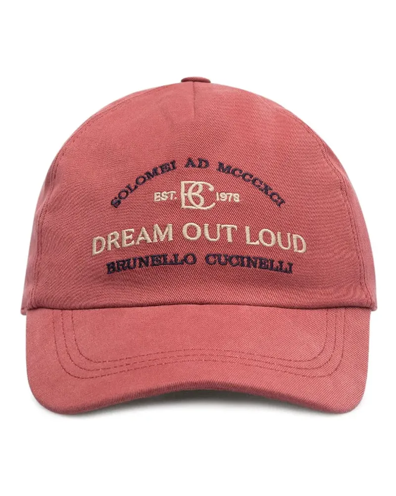 Brunello Cucinelli Baseballkappe mit Logo-Stickerei - Rot Rot