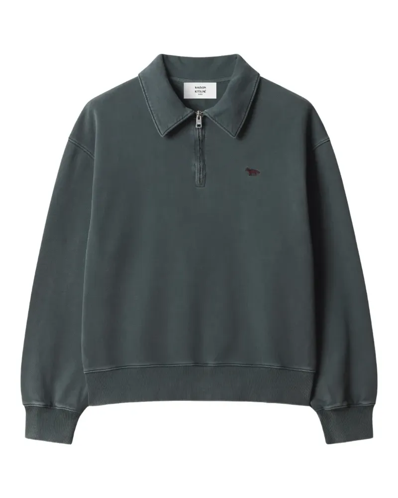 Kitsuné Profile Fox Baumwoll-Sweatshirt - Grau Grau