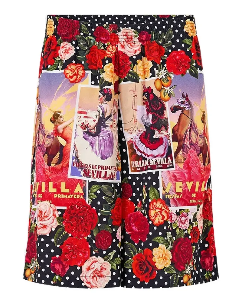 Camilla Daughters Of Duende graphic-print shorts - Schwarz Schwarz