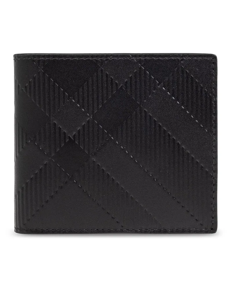 Burberry Kariertes Portemonnaie - Schwarz Schwarz