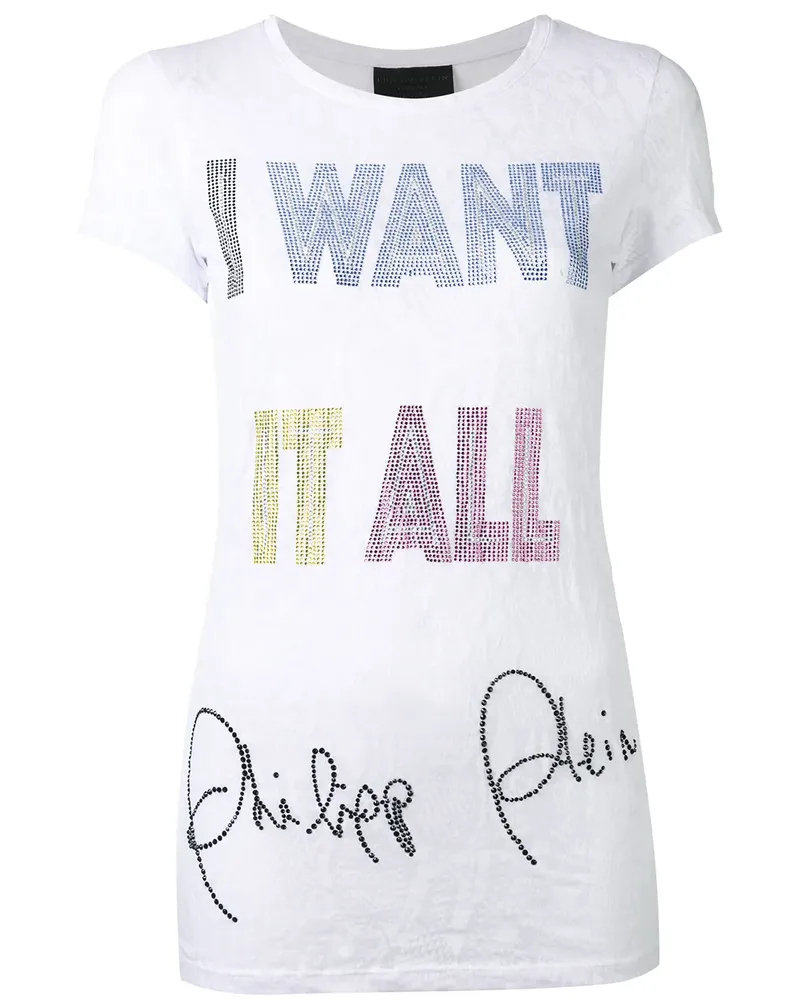 Philipp Plein Queenie' T-Shirt - Weiß Weiß