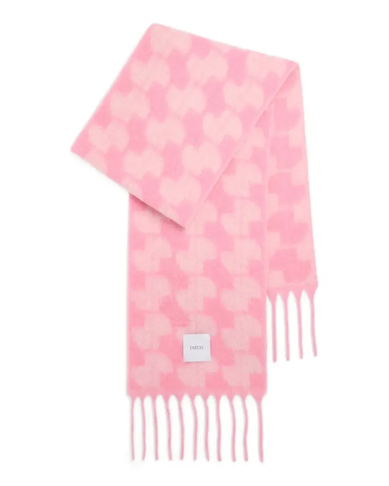 Patou Schal mit Hahnentrittmuster - Rosa Rosa