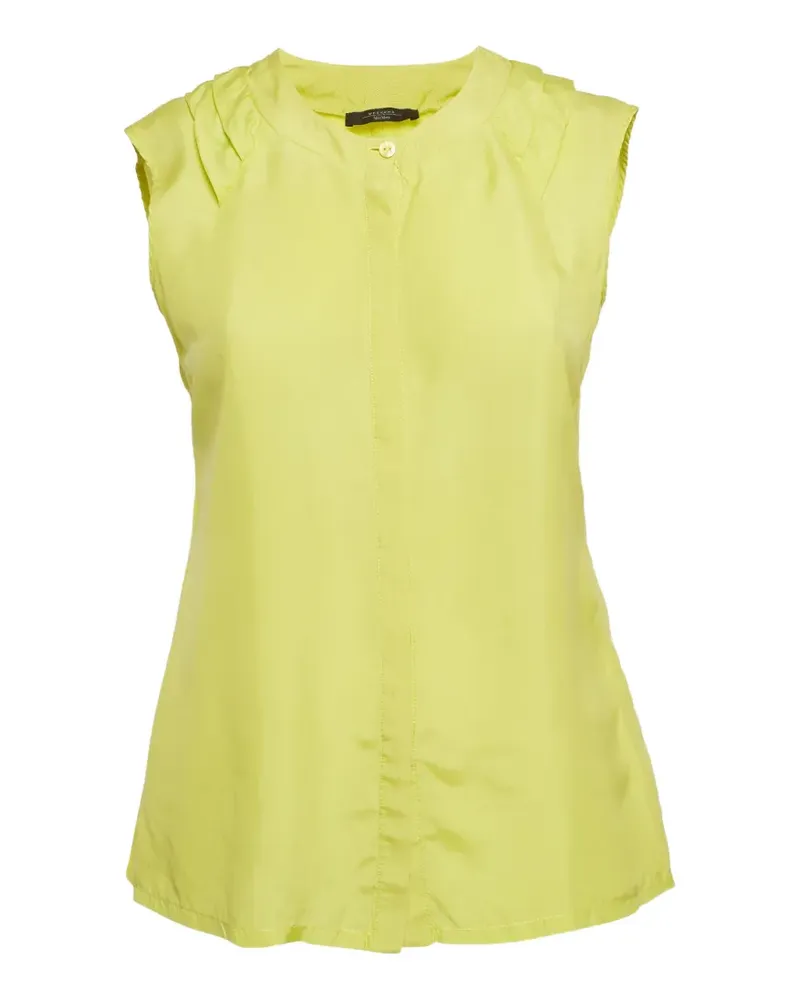 Max Mara pleated-details sleeveless blouse - Grün Grün
