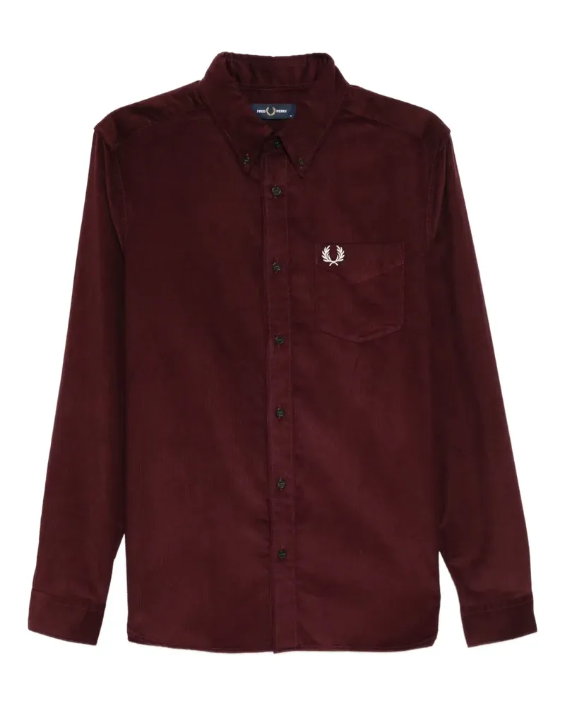 Fred Perry Hemd mit Logo-Stickerei - Rot Rot