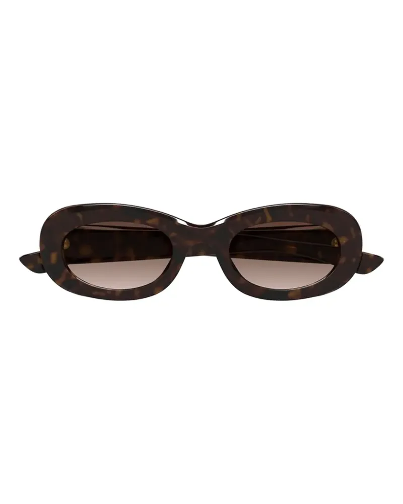 Alexander McQueen oval-frame sunglasses - Braun Braun