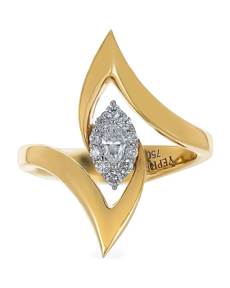 YEPREM 18kt Strada Gelb- und Weißgoldring mit Diamant Gold