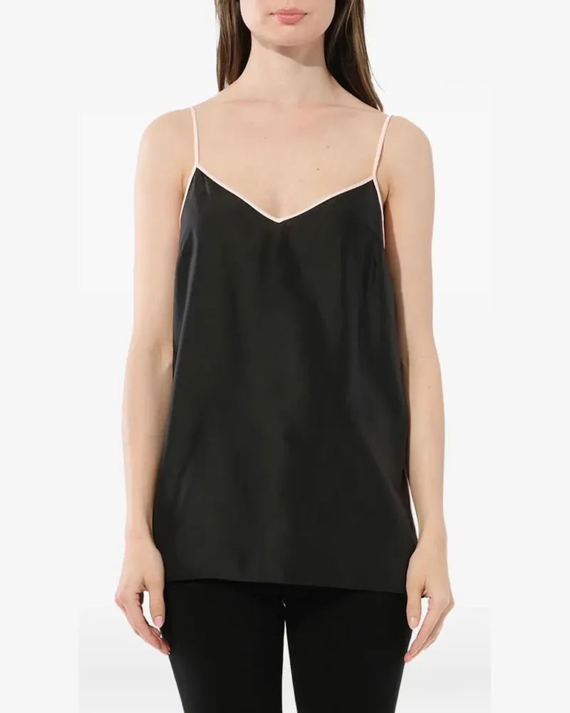 Emilio Pucci contrast-trim sleeveless top - Schwarz Schwarz