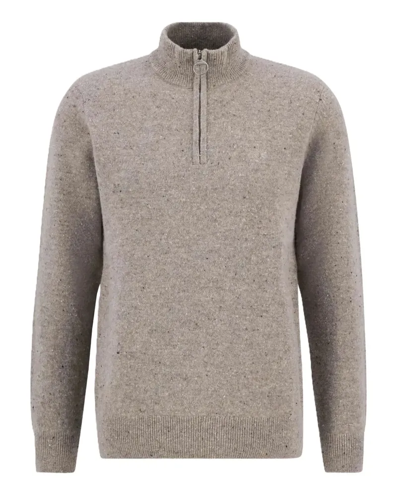 Barbour Melierter Pullover mit Reißverschluss - Nude Nude