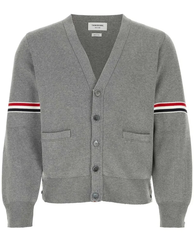 Thom Browne Cardigan mit Streifen - Grau Grau