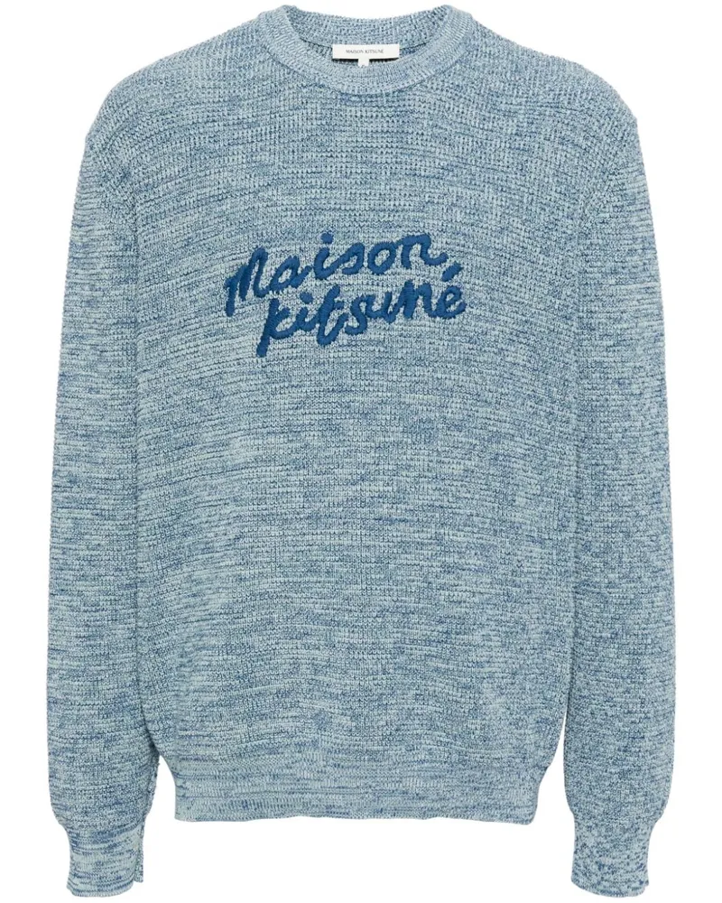 Kitsuné Pullover mit Logo-Stickerei - Blau Blau