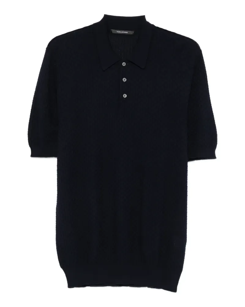 Tagliatore Strukturiertes Pratt Poloshirt - Blau Blau