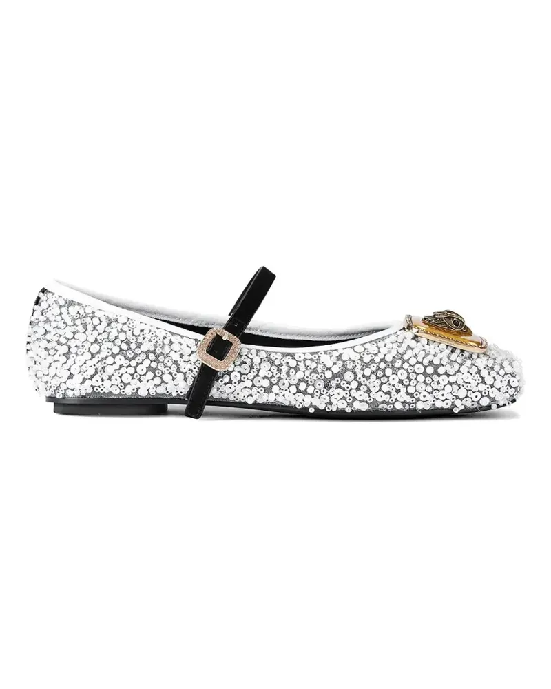 Kurt Geiger Pimlico Ballerinas mit Pailletten - Silber Silber