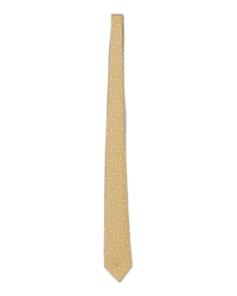 Emporio Armani patterned silk tie - Nude Nude