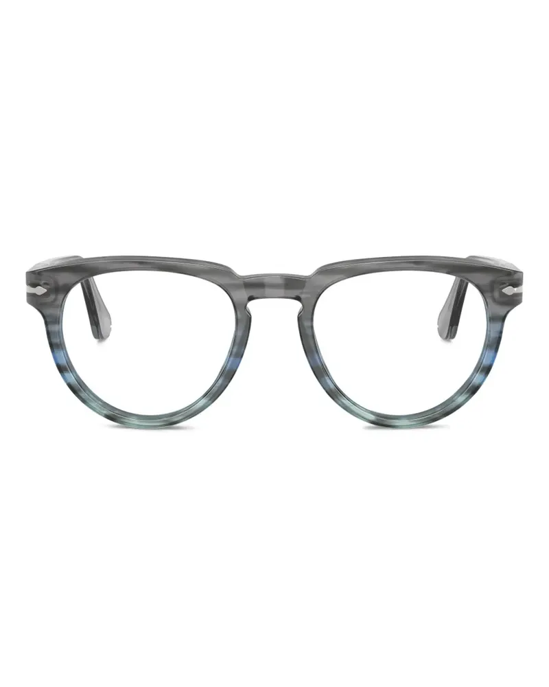 Persol Brille mit Panto-Gestell - Grau Grau