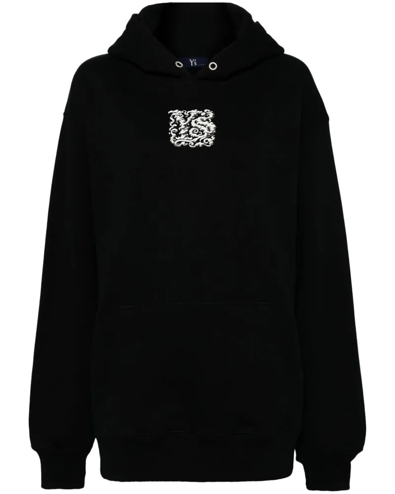Yohji Yamamoto Hoodie mit grafischem Print - Schwarz Schwarz
