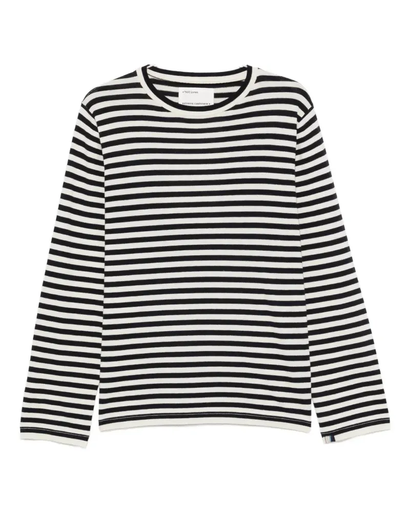 extreme cashmere striped long-sleeve T-shirt - Weiß Weiß