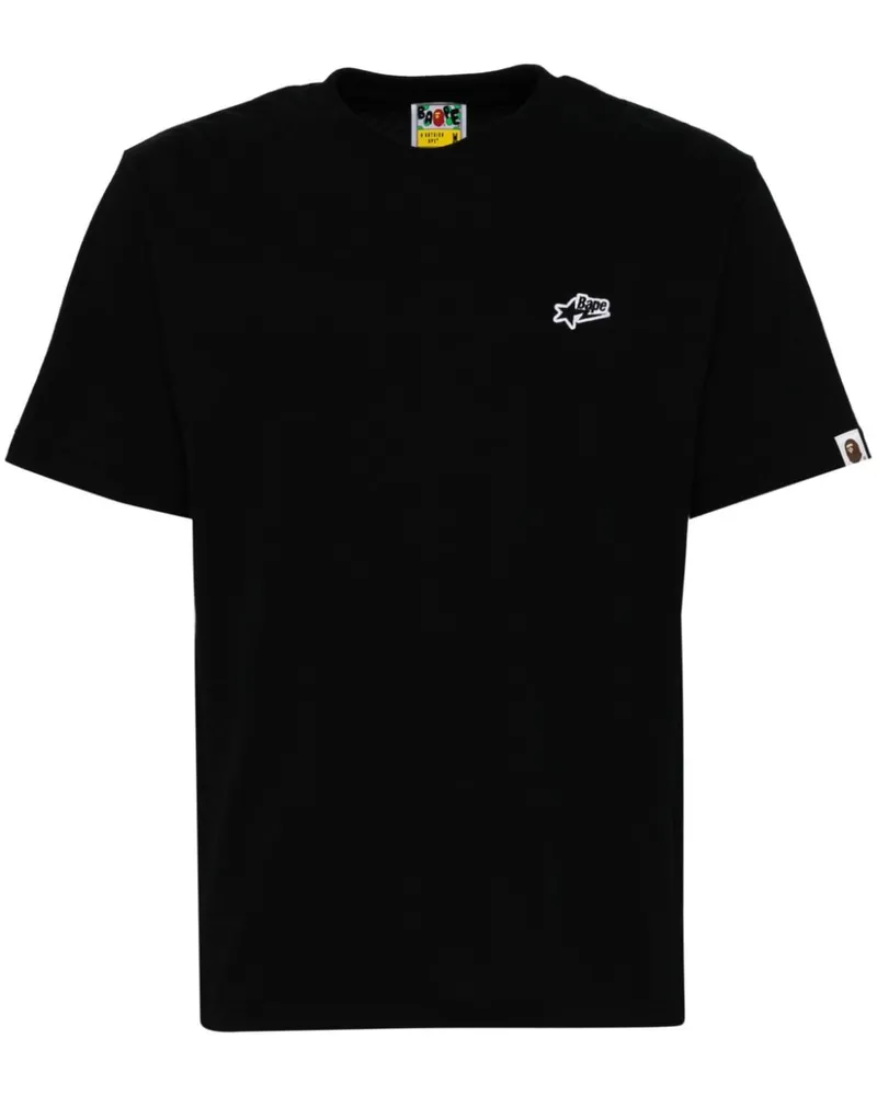 BAPE T-Shirt mit Logo-Applikation - Schwarz Schwarz