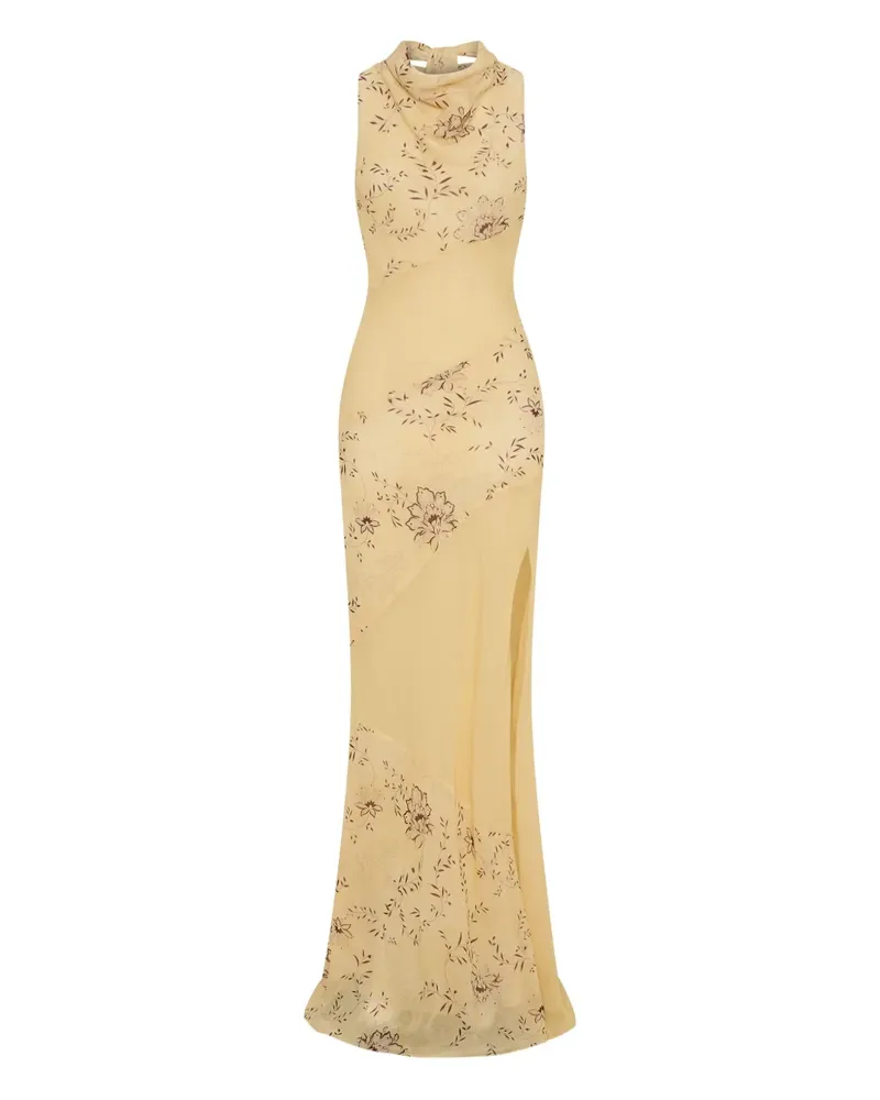 NICHOLAS Shana Maxikleid mit Blumen-Print - Gelb Gelb