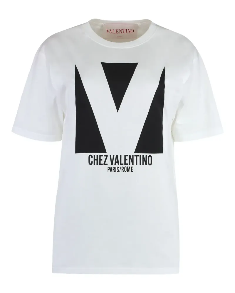 Valentino Garavani T-Shirt mit Chez-Print - Weiß Weiß