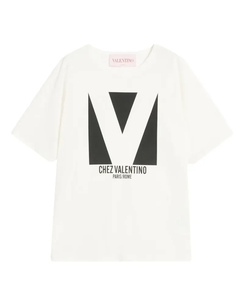 Valentino Garavani T-Shirt mit Chez-Print - Weiß Weiß
